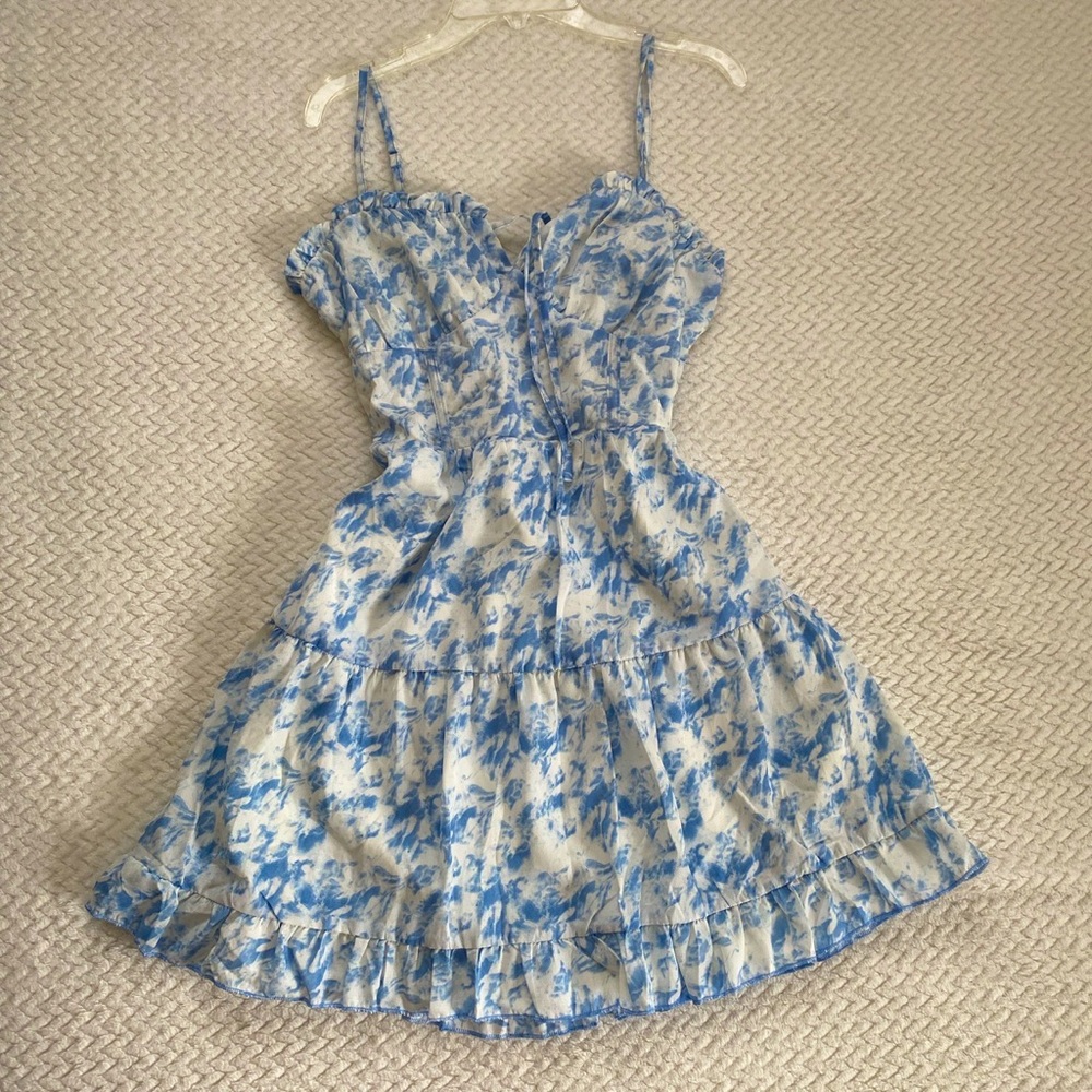 Blue & White A-line Sundress